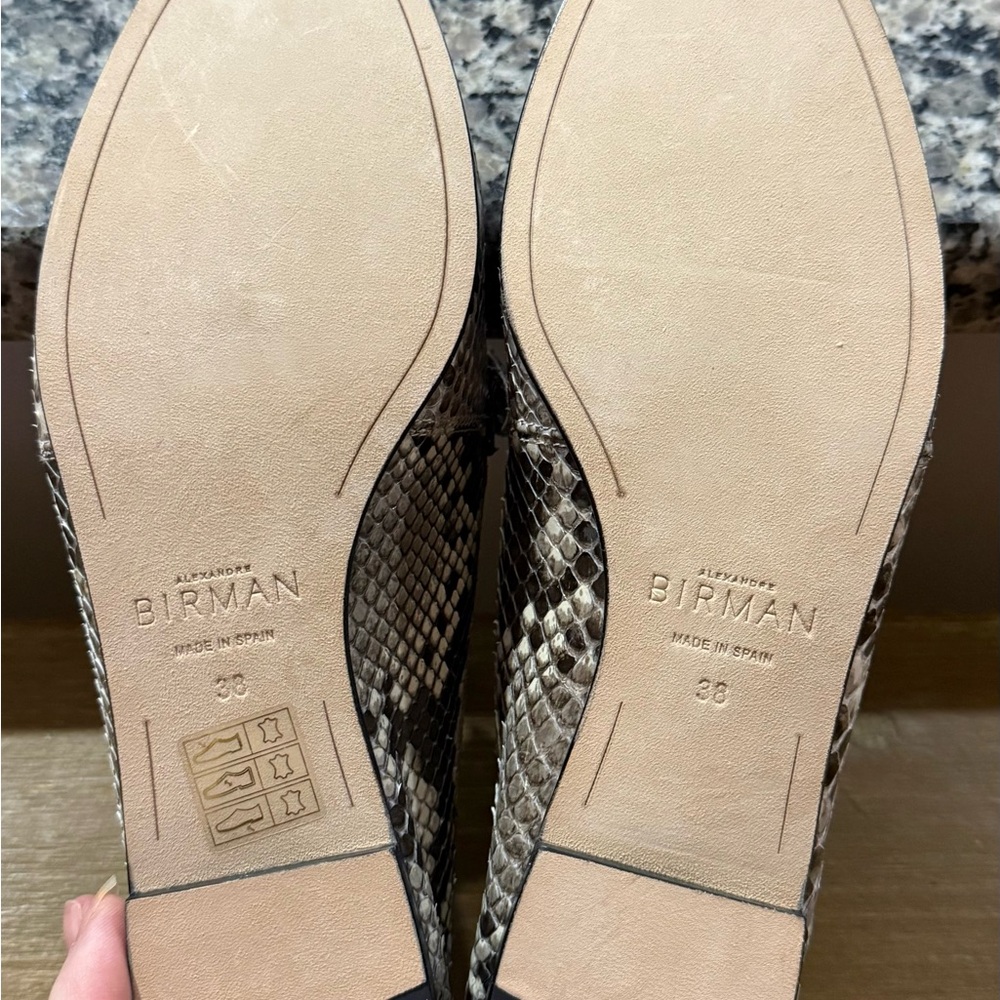 Alexandre Birman Python Leather Bow Loafers Flats… - image 3